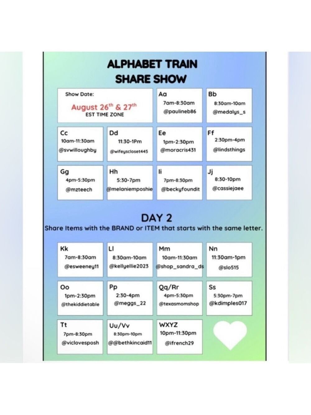 Alphabet Train Share Show LETTER H